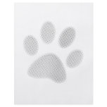 White/Light Grey Halftone Paw Print Flyers