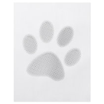 White/Light Grey Halftone Paw Print Flyers