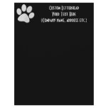 White/Light Grey Halftone Paw Print Letterhead