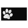 White/Light Grey Halftone Paw Print Customized Photo Card