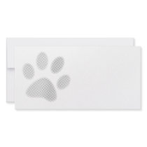 White/Light Grey Halftone Paw Print Photo Card Template