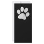 White/Light Grey Halftone Paw Print Full Color Rack Card