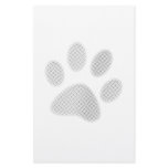 White/Light Grey Halftone Paw Print Stationery