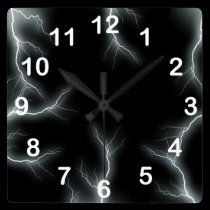 White Lightning  Numbered Wall Clock wall clocks