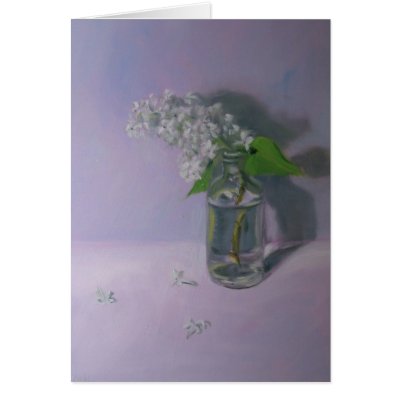 White lilac card by maryannarchibald