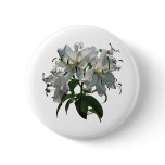 White Lilies Button