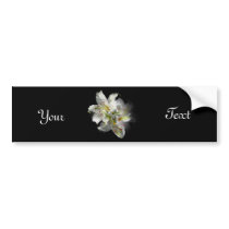 White Lilies Fantasy Bumper Sticker