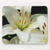 White Lilies Mousepad by mlane53 White Lilies Mousepad