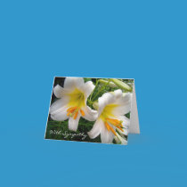 White Lilies Sympathy cards