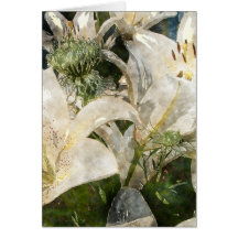 White Lily Easter Art Greeting Card