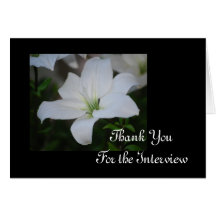 White Lily Interview Thank You Card