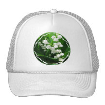 White Lily of the Valley Baseball Hat