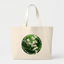 White Lily of the Valley Canvas Bag