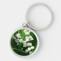 White Lily of the Valley Keychain
