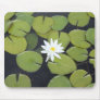 White lily pad mousepads
