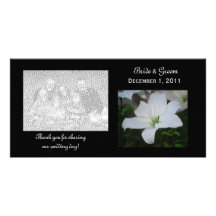 White Lily Thank You Photo Cards