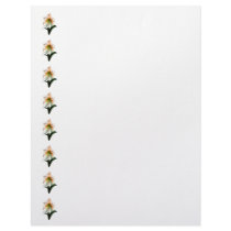 White Lily With Red Stripes Customized Letterhead