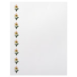 White Lily With Red Stripes Customized Letterhead