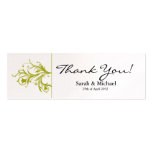 White & lime green floral Wedding favor Gift tag Business Card Templates