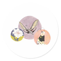 White-lined Sphinx and Petunia stickers