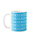 White Links on Blue Mug mugs