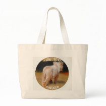White Lion Cub Tote Bags