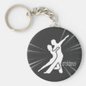 White Logo Key Chain