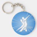 White Logo Key Chain