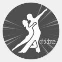 White Logo Round Sticker