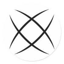 White Logo Sticker