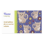 White Longhaired Chihuahua Pattern Business Card Template