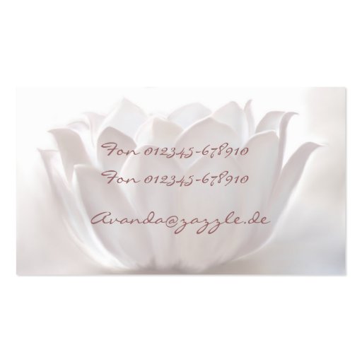 White Lotus Business Card Template (back side)