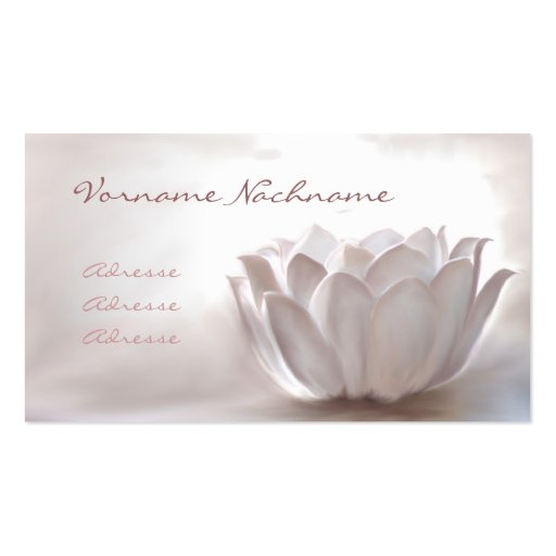 White Lotus Business Card Template (front side)