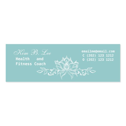 White Lotus Flower Business Card Templates (front side)
