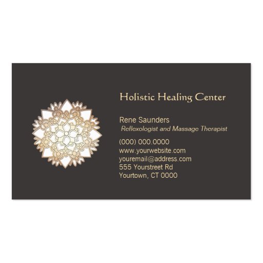 White Lotus Holistic Healing Arts Business Card (front side)