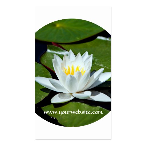 White Lotus l Water Lily l Breathe Business Card (back side)