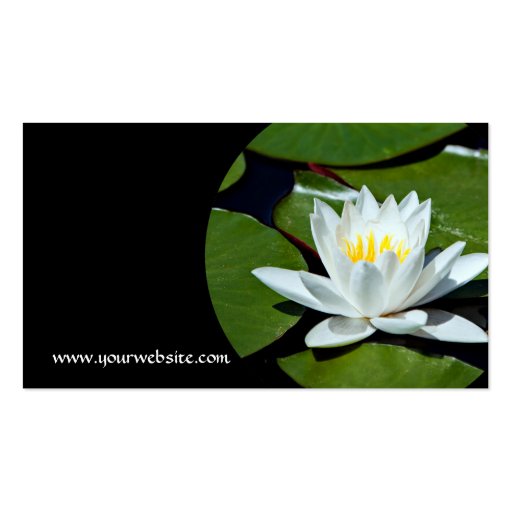 White Lotus l Water Lily l Breathe Business Card (back side)