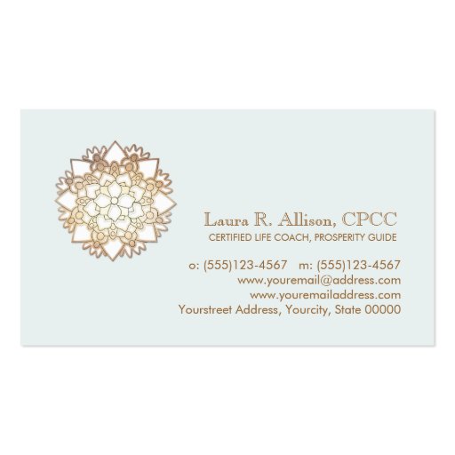 White Lotus Wellness Healing Arts Business Card (front side)