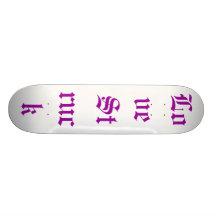 White Love Struck Skate Board