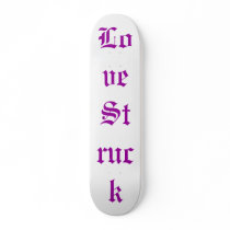 White Love Struck Skate Board skateboards