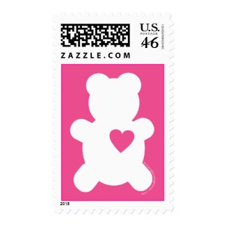 White Love Teddy Postage stamp