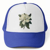 White Magnolia Blossom Mesh Hat