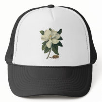 White Magnolia Blossom Mesh Hat
