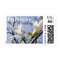 White Magnolia • February Wedding Stamp