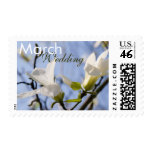 White Magnolia • March Wedding Stamp