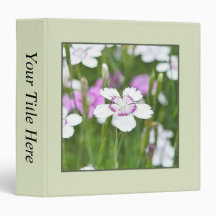 White Maiden Pinks Vinyl Binder