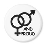 White Male Female Proud magnets