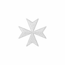 White Maltese Cross Embroidered Shirt embroidered shirts by silhouette_emporium White Maltese Cross Embroidered Shirt embroidered shirts
