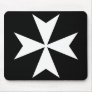 White Maltese Cross Mouse Mat