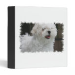 White Maltese Dog Binder binders
